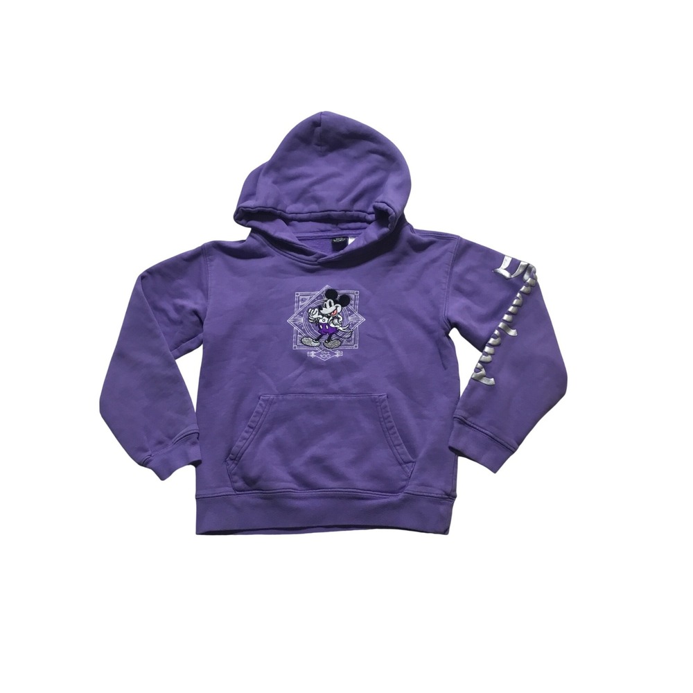 Disney 100 Mickey Mouse‎ Purple Hoodie Sweatshirt Kids Size 7/8